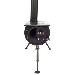 Frontier Plus tlt vedspis med skorsten &amp; flashing kit