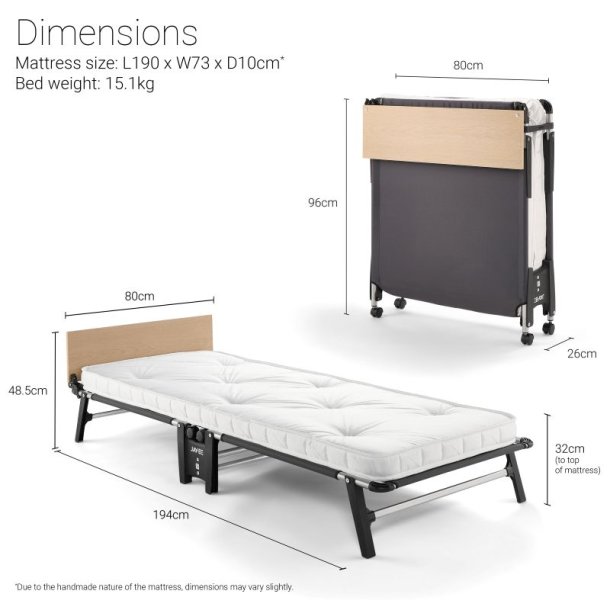 Jay-Be� QP80 Quick Extras�ng med e-Pocket� Madrass