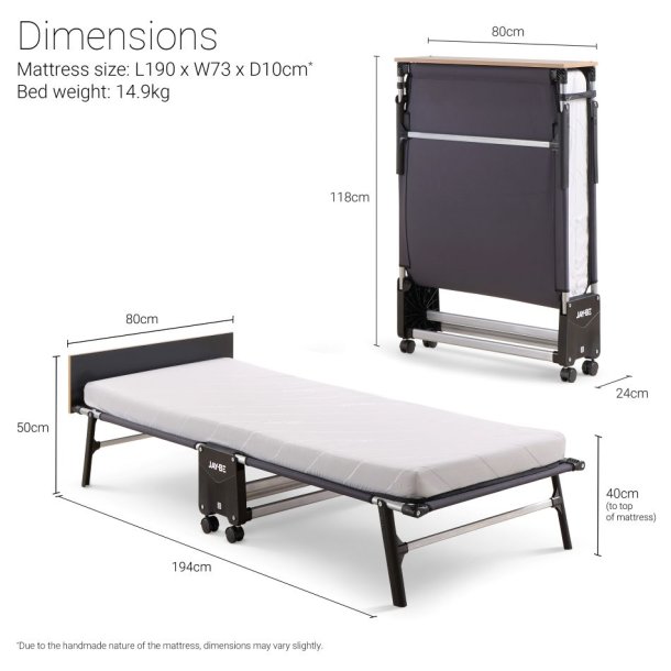 Jay-Be� RE80 Rollaway G�steseng med e-Fibre� Madras