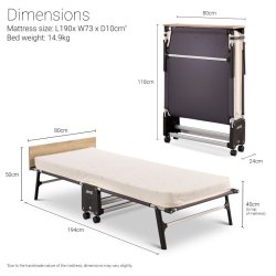 Jay-Be� TC80 Tourist G�sts�ng med Contract Comfort Madrass