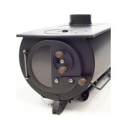 Frontier Plus tlt vedspis med skorsten &amp; flashing kit