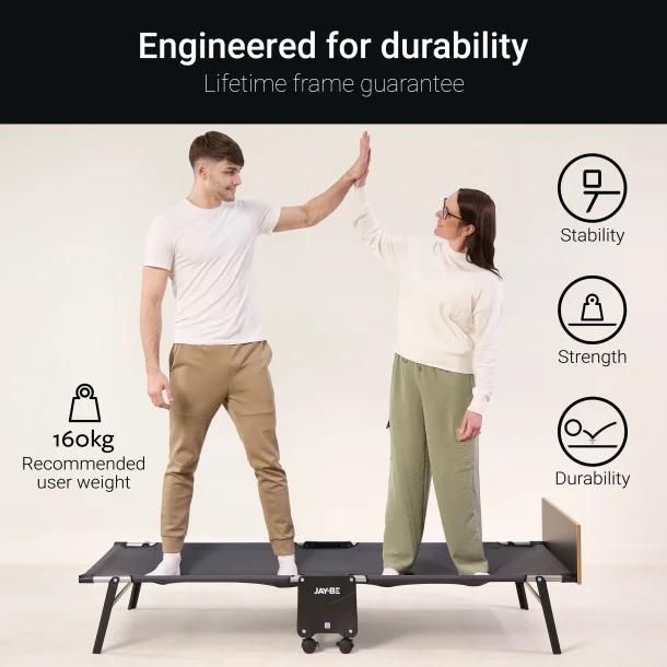 Jay-Be RM80 Rollaway Hopfllbar gstsng med Memory e-Fibre Madrass
