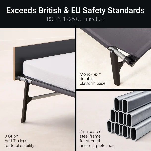 Jay-Be RM80 Rollaway Hopfllbar gstsng med Memory e-Fibre Madrass