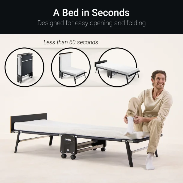 Jay-Be RM80 Rollaway Hopfllbar gstsng med Memory e-Fibre Madrass