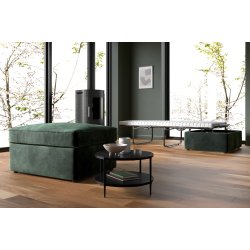 Jay-Be Sittpuff med Inbyggd Hopfllbar Gstsng - Ljusgr - Brushed Twill