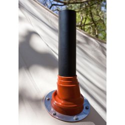 Frontier Plus tlt vedspis med skorsten &amp; flashing kit