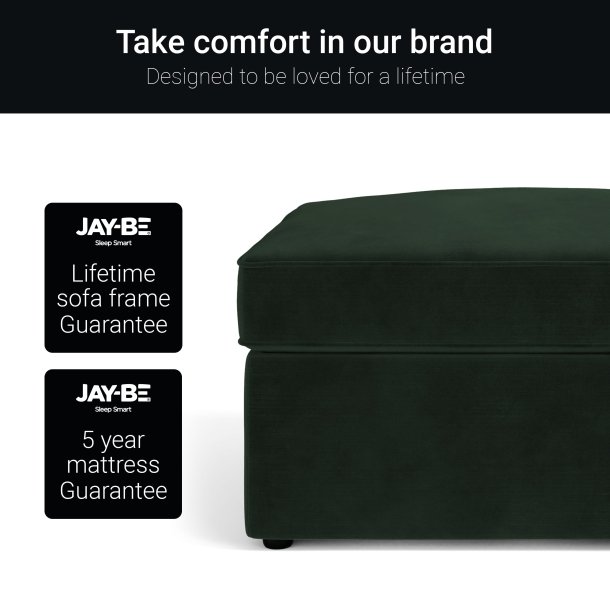 Jay-Be Sittpuff med Inbyggd Hopfllbar Gstsng - Dreamy - Cosy Chenille