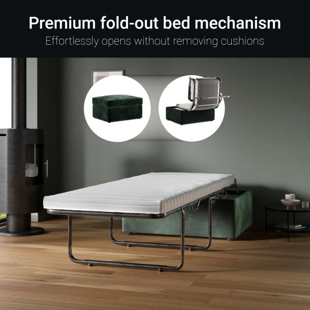 Jay-Be Sittpuff med Inbyggd Hopfllbar Gstsng - Dreamy - Cosy Chenille