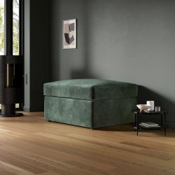 Jay-Be Sittpuff med Inbyggd Hopfllbar Gstsng - Ljusgr - Brushed Twill