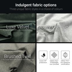 Jay-Be Sittpuff med Inbyggd Hopfllbar Gstsng - Dreamy - Cosy Chenille