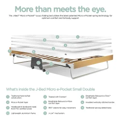 Jay-Be J-Bed Gjesteseng med Anti-Allergy Micro e-Pocket- madrass - 120cm